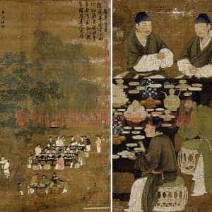 宋徽宗、北宋宫廷画家《文会图》轴
