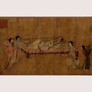 张萱人物画《明皇合乐图》页