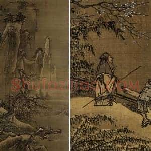 传夏圭《雪屐探梅图》轴