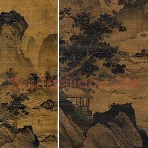传宋夏珪山水轴