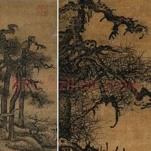 郭熙画松挂轴
