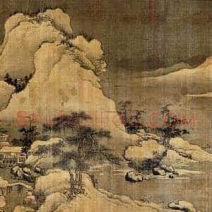 传郭熙雪景山水画轴
