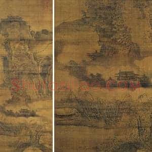 郭熙画山水轴