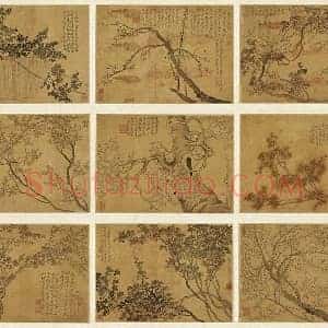 钱杜《墨梅图册》共11开