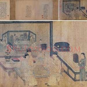 周文矩《重屏会棋图》卷