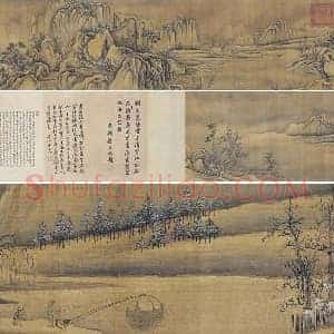王诜雪景山水《渔村小雪图》全卷