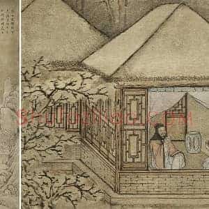 唐岱《雪景人物即事御题》轴