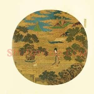 刘松年山水界画《嫦娥图》页