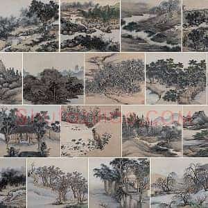 沈周山水《东庄图册》共20开