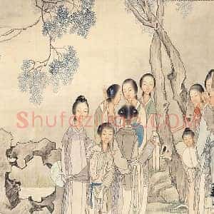 钱慧安《仿仇英仕女图》
