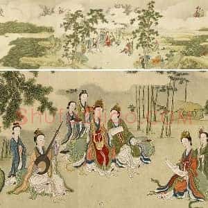 清 顾铨《摹阮郜女仙图》