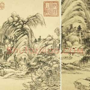 清 王敬铭《仿黄公望山水》页
