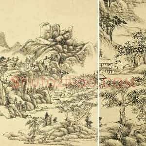 清 王敬铭《仿巨然山水》页