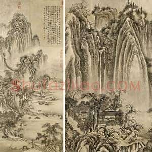 清 董邦达《仿荆浩匡庐图》轴