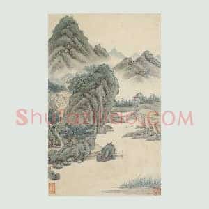 五代赵干山水页