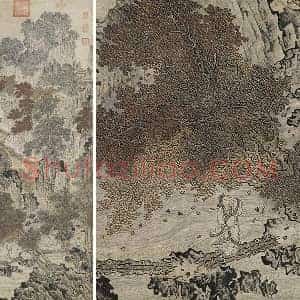 传关仝《蜀山栈道图》轴