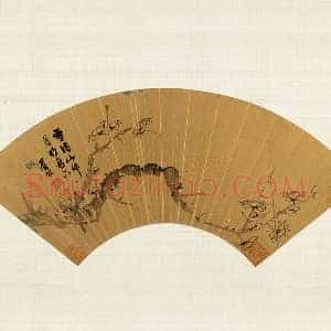 陈继儒画梅花扇面页
