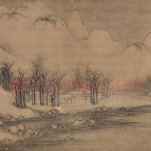 黄公望山水《长林秋舍图》页