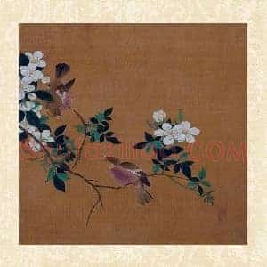 黄筌工笔花鸟画《花卉翎毛》页