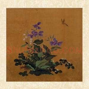 黄筌工笔花卉《花卉草虫》页