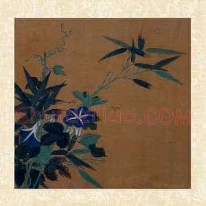 黄筌工笔花卉《牵牛花》页