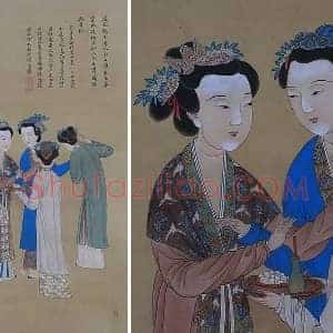 唐寅人物画《王蜀宫妓图》