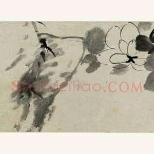 朱耷写意水墨画《芙蓉》页