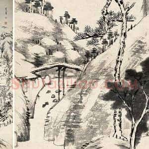 八大山人朱耷山水轴