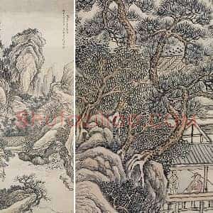 清 徐溶《仿巨然山水》轴
