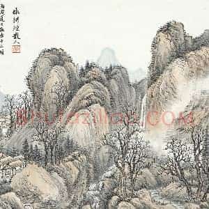 张石园《​​​​​​​仿耕烟散人山水》页