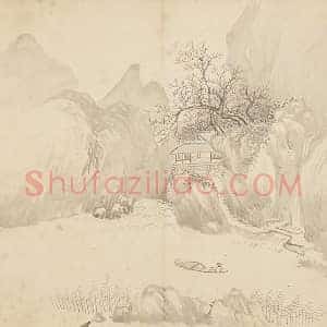 王翚《仿唐寅山水》页