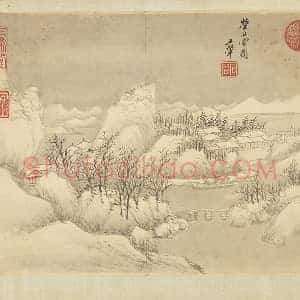 王翚雪景山水《仿李成雪图》页
