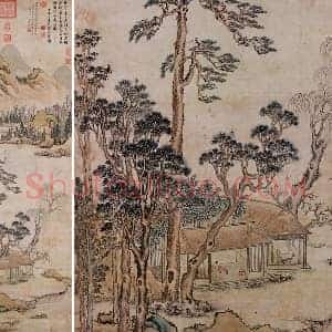 文徵明山水《燕山春色图》轴