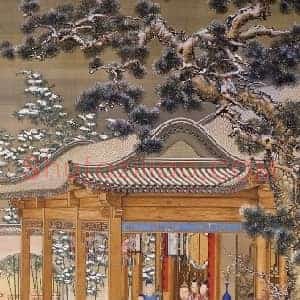 郎世宁等《乾隆雪景行乐图》轴