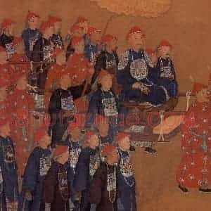 清代《万树园赐宴图》国画综合工笔作品图片赏析