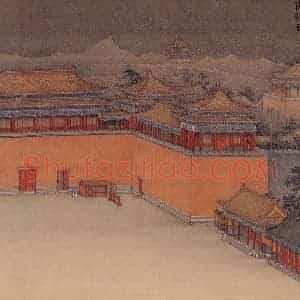 清代 孙祜《雪景故事图》国画山水作品图片赏析