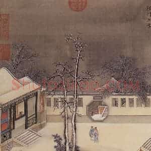 清代 孙祜《雪景故事图》国画山水作品图片赏析