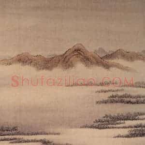清代 金昆《有鸟诗意图》国画山水作品图片赏析