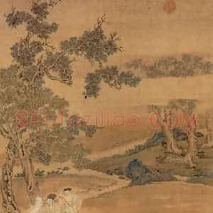 清代 丁观鹏《弘历洗象图》国画综合工笔作品图片赏析