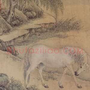 清代 王致诚《十骏马图》国画花鸟工笔作品图片赏析