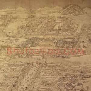 清代 徐扬《京师生春诗意图》国画综合工笔作品图片赏析