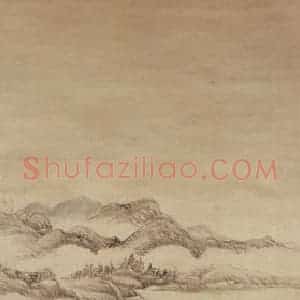 清代 陆遵书《松溪书屋图》国画山水工笔作品图片赏析