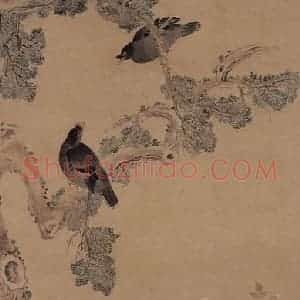 清代 阿克章阿《萱龄八百图》国画花鸟工笔作品图片赏析