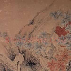 清代 贺清泰《贲鹿图》国画花鸟工笔作品图片赏析