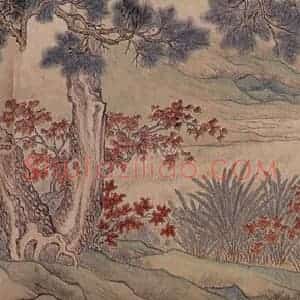清代《威弧猎鹿图》国画综合工笔作品图片赏析