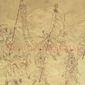 清代 贾全《中元地官图》国画人物工笔作品图片赏析