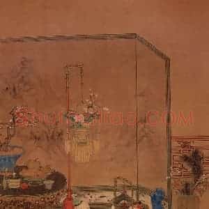 清代 冯宁《吉庆图》国画人物工笔作品图片赏析