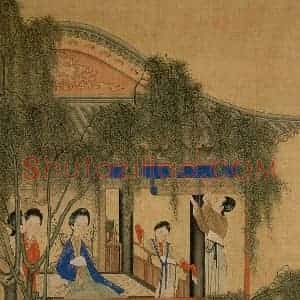 清代 焦秉贞《仕女图》国画人物工笔作品图片赏析