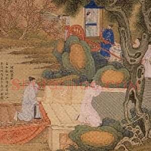 清代 焦秉贞《历朝贤后故事图》国画人物工笔作品图片赏析