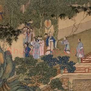 清代 冷枚《养正图》国画人物工笔作品图片赏析